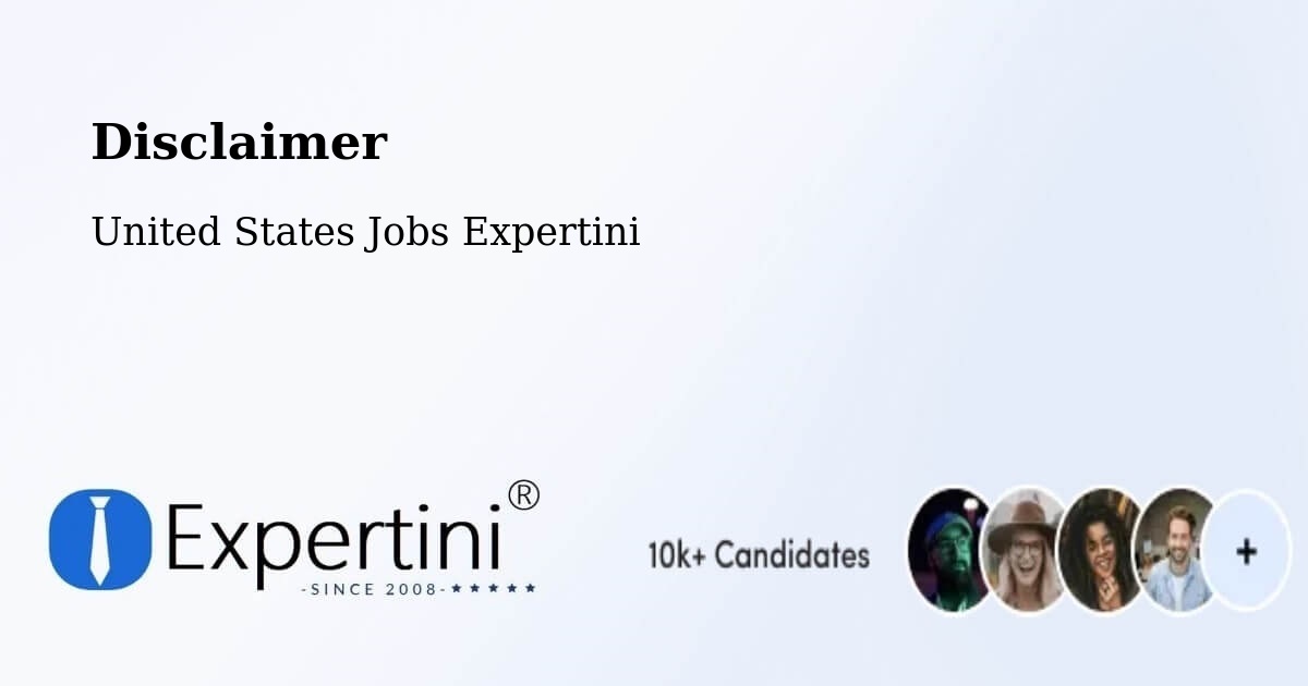 Disclaimer – Secaucus - United States Jobs Expertini